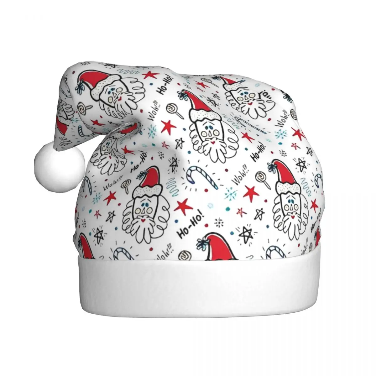 Christmas Approaching Plush Kawaii Christmas Hats for Adult Men Women Santa Hat Cap Xmas Gifts