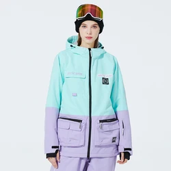 Ropa de nieve para hombre y mujer, conjunto de traje de esquí impermeable, ropa de Snowboard, disfraces al aire libre, chaquetas impermeables de invierno y pantalones