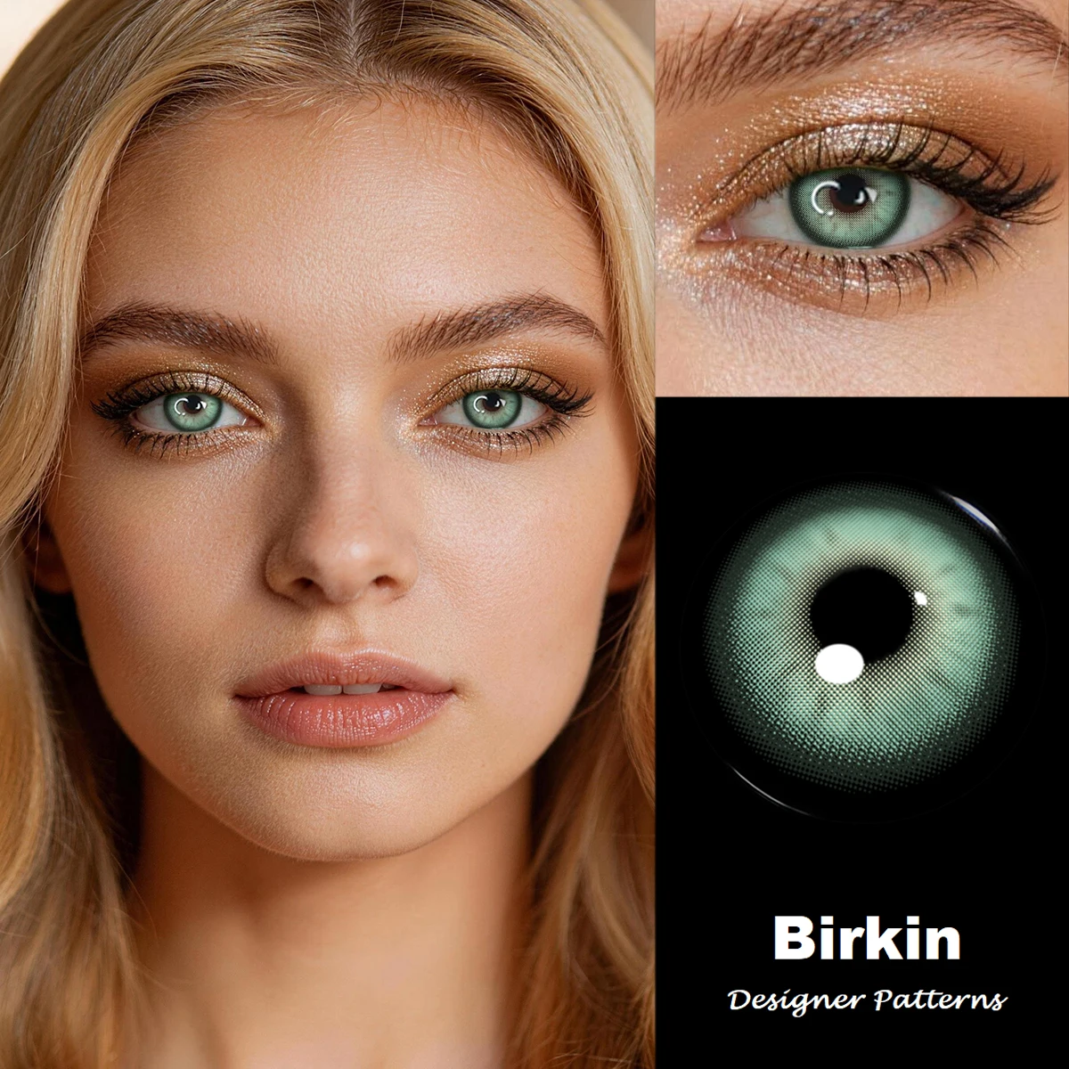 VISUASHOW natürliche schwarze farbige Kontaktlinsen 1 Paar 14,2 mm halbjährig weich für tägliches Augen Make-up – Detail 11