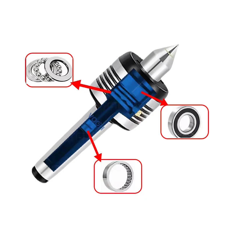 Morse Accessories MT2 MT3 MT4 MT5 Morse rotary center standard double cone head Live Center For Morse turning center tool holder
