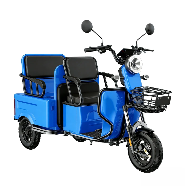KEYU 2026 New Arrivals Elderly Electric Tricycle 3 Seats 3 Wheel Electric Scooter for Adults Open Body