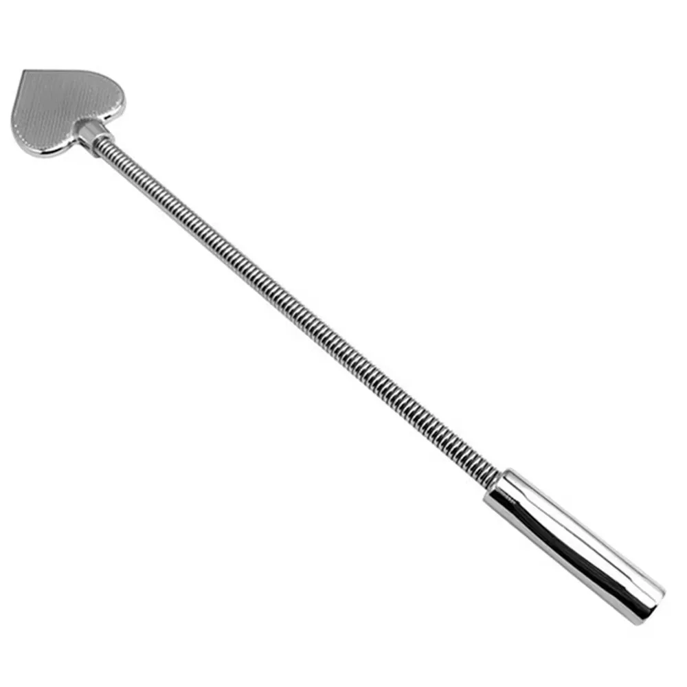 FAAK 32CM Heart-Shaped Stainless Steel Paddle SP Metal Butt Racket BDSM Sex Toy Sharp Nail Teasing And Training Whip view 5