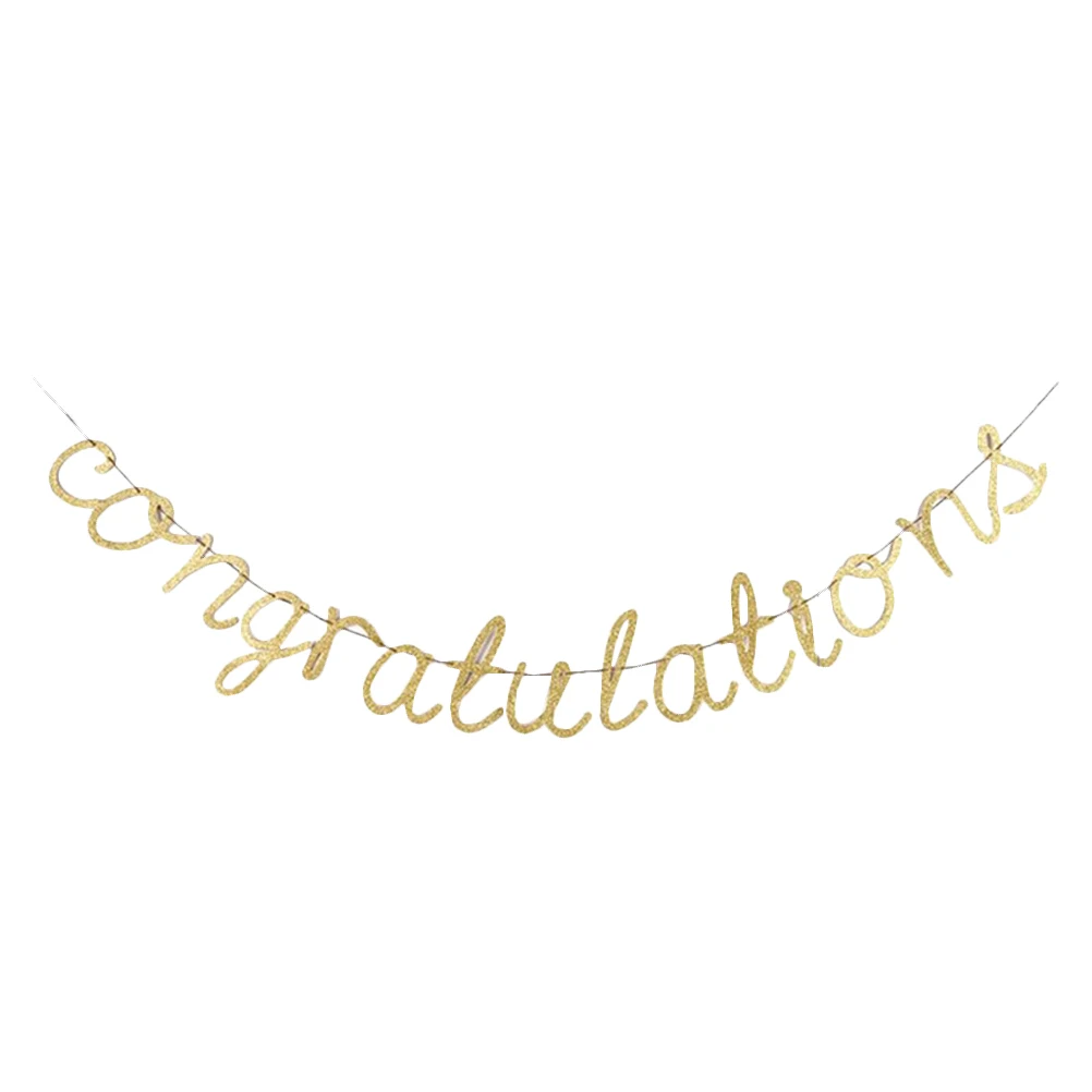 

Glitter Gold Banner 4.2 4.4M Graduation Decorations Congratulation Party Props Graduation Decorations Background
