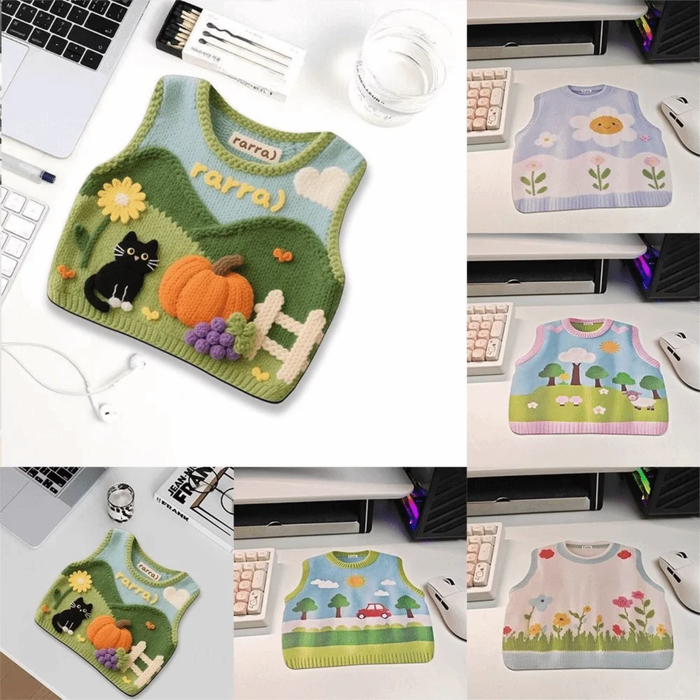 Cute Anti-slip Simulated Printing Mouse Pad Diatomite Thickened Keyboard Mice Mat Washable Durable Cartoon Mouse Pad Office Use