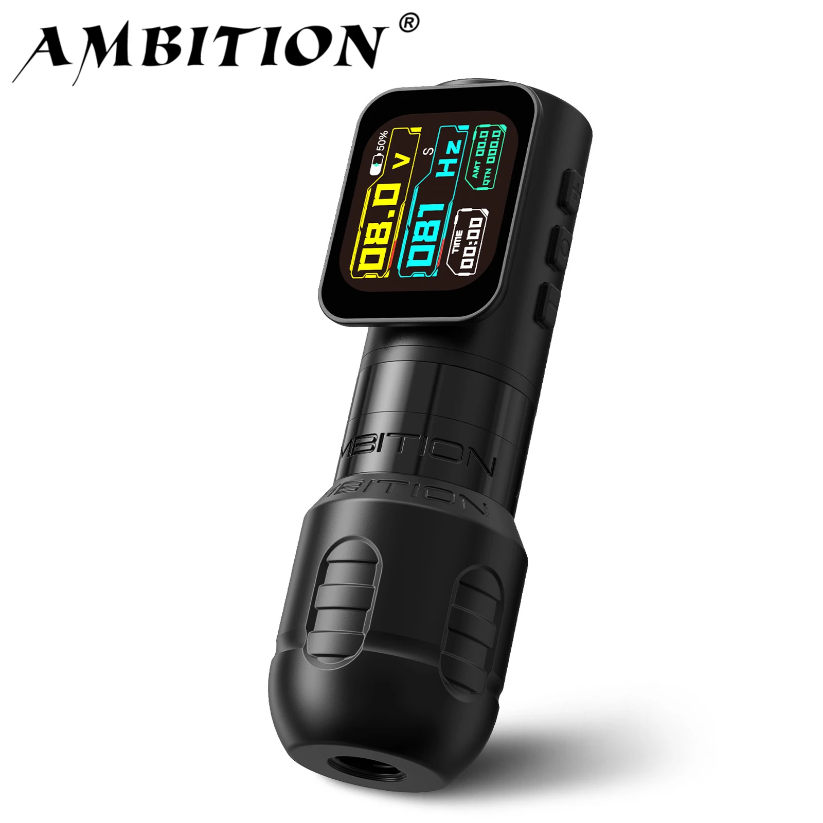 Ambition Zetton 3.5mm+4.0mm Stroke Straight Rod Wireless Tattoo Machine Battery Pen 2400mA 1-12V Professional Brushless Motor