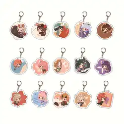 Impact Keychains Xiao Kaeya Ganyu Hutao Diluc Bennett Razor Venti Game Acrylic Pendant Bag Charms Gift Fans