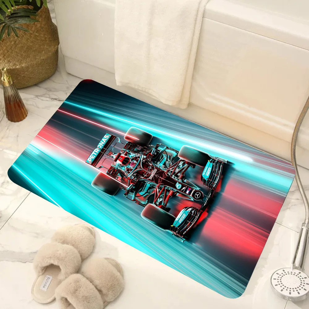 Mercedes-AMG Petronas F1 Team Floor Mat Doormats Home Carpet Foot Mat Bathroom Absorbent Mats Anti-Slip Mats Home Decor Supplies