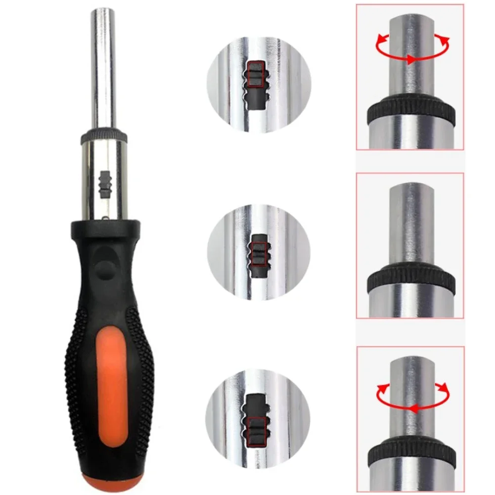 Straight Ratchet Screwdriver Handle Screwdriver Extension Socket Ratchet Screwdriver Handle Repair Tool