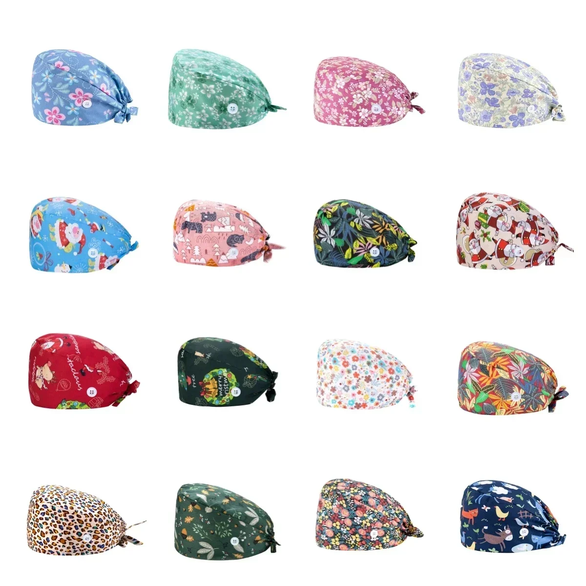

Men Women Nurse Surgical Cap Printed Scrub Cartoon Nursing Cap Hat Grooming Agency Vet Medical Cap Lab Surgeon Hat Work Cap