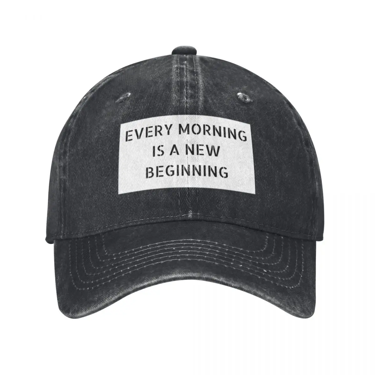 The Morning White Baseball Caps Vintage Denim Washed Headwear Unisex Style Outdoor Running Hats