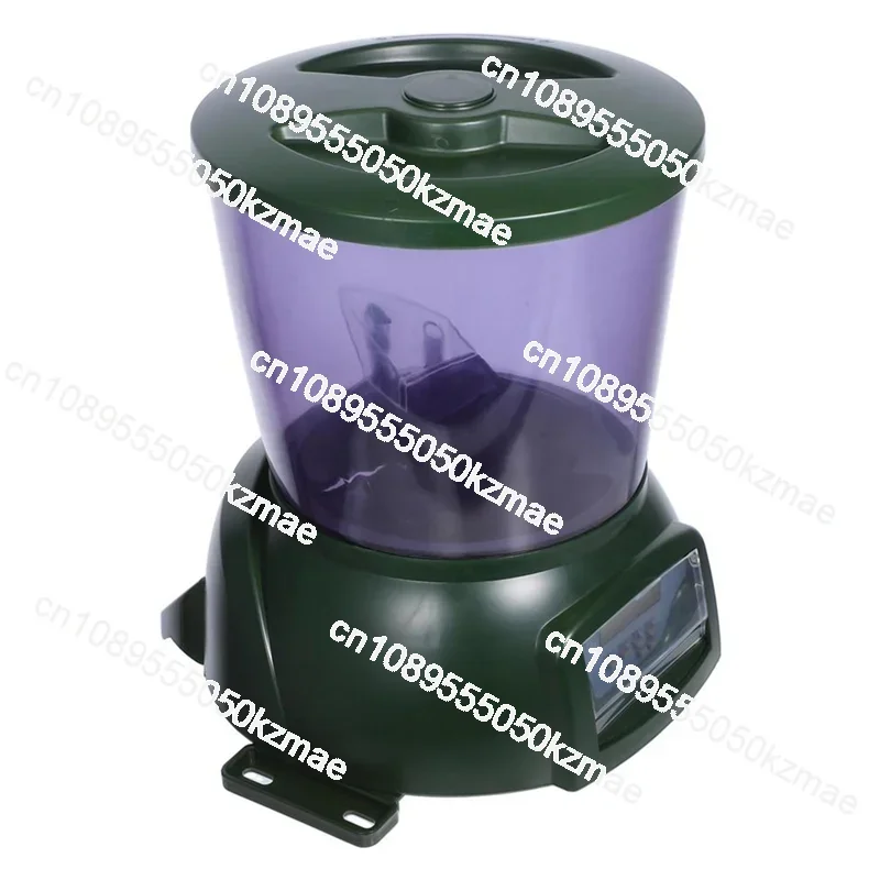 Suitable for Timed Automatic Fish Feeder Large Capacity Electric Pond Dispenser Green Aquarium Granular Food 99 Days Pet