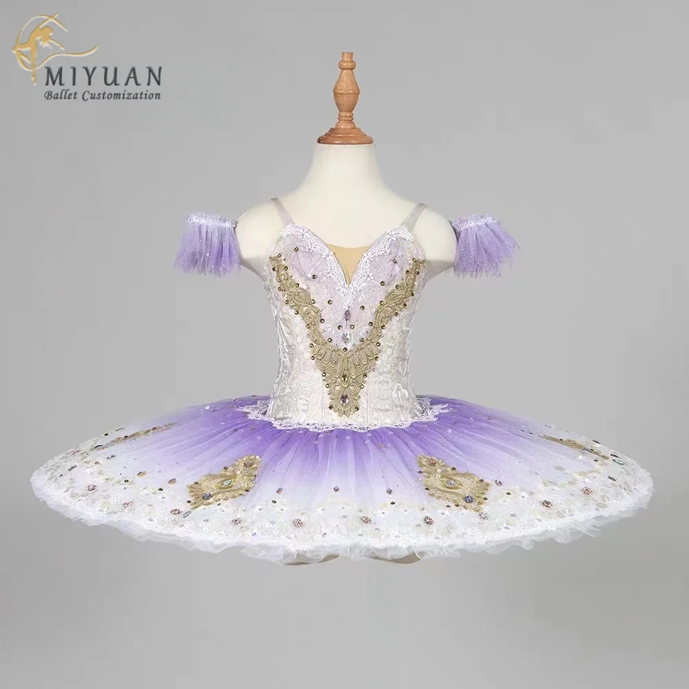 Lilac Solo Ballet dress specially tailored for adults and children's high-end performance competition Purple Gradient dance dres