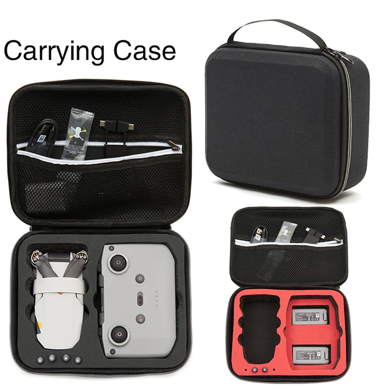 Classy-Case For DJI Mini 2  Earthquake Protective Bag  Portable Lightweight Storage Bag  For DJI Mini 2 Drone Accessories Red+Bl