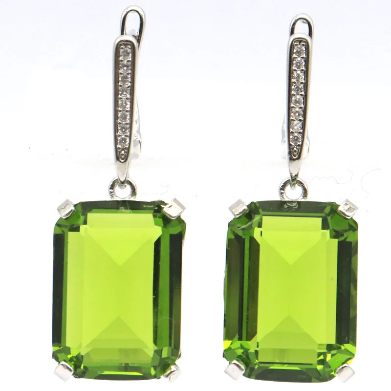 Imagem -02 - Brincos Personalizados da Prata Esterlina 10g Verde Fantástico Peridot Alaranjado Spessartine Granada Violeta Tanzanite Noiva Casamento 925