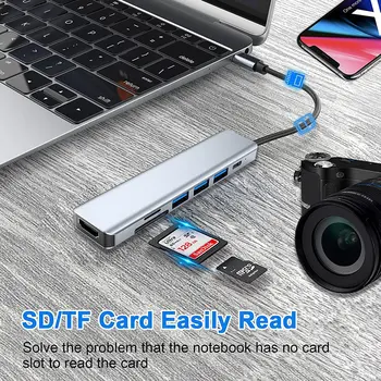 USB C Hub na 4K HDMI kompatibilní s USB C PD nabíječkou USB 3.0 2.0 dokovací stanice pro MacBook iPad Samsung S21 Dex TV myš Nintendo Switch 10 nejlepší prodej OLED displej pro Galaxy S10 Plus - №5