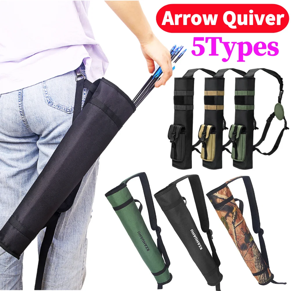 Archery Arrow Quiver Holder Adjustable Tube Hip Quiver Waist Hanged Carry Bag for Arrows Bow Hunting and Target Practicing