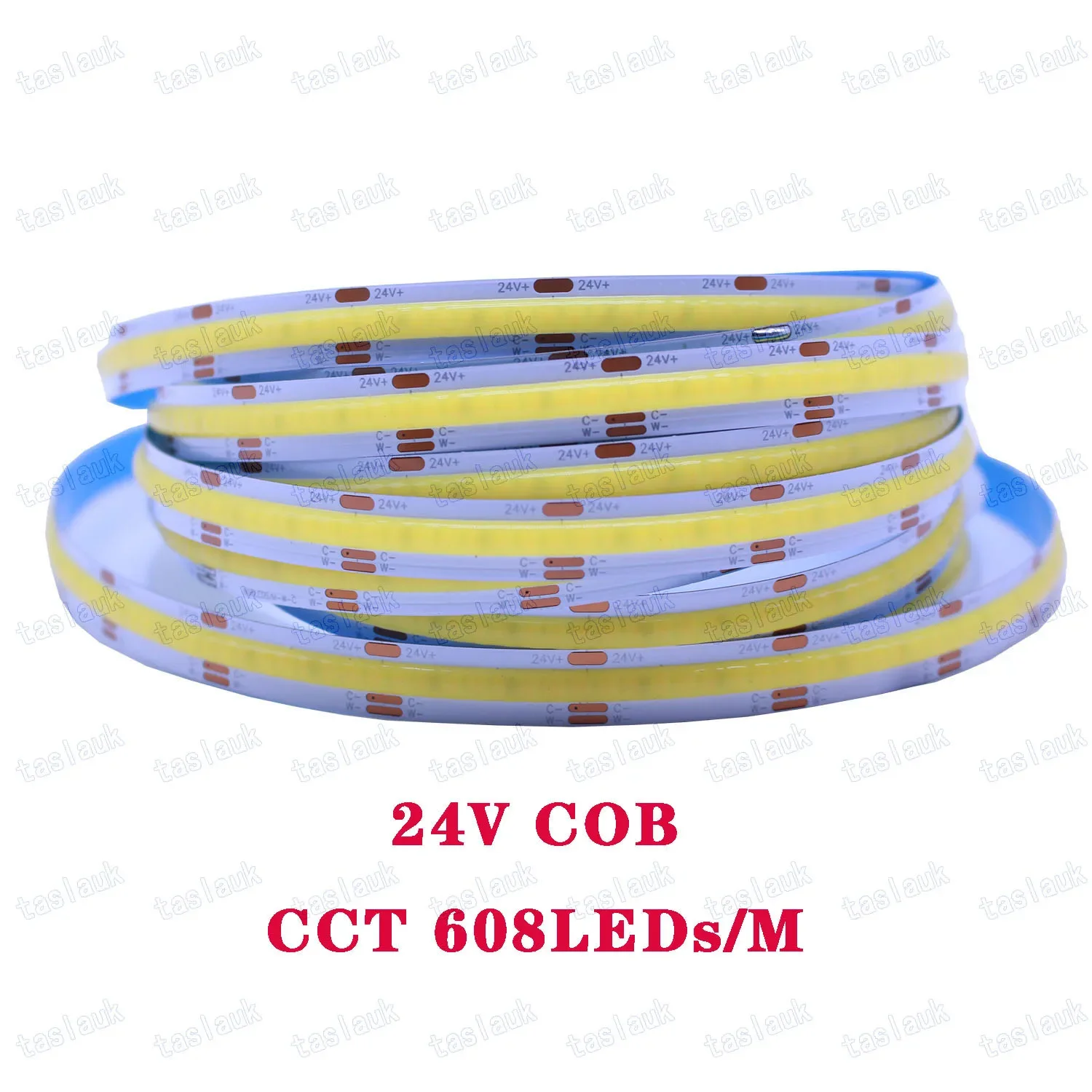 RGB RGBCCT CCT COB LED Strip 12V 24V 608 810 840LEDs/m flessibile Tape LED Light ip20 ip67 white warm white 3000K 6000k