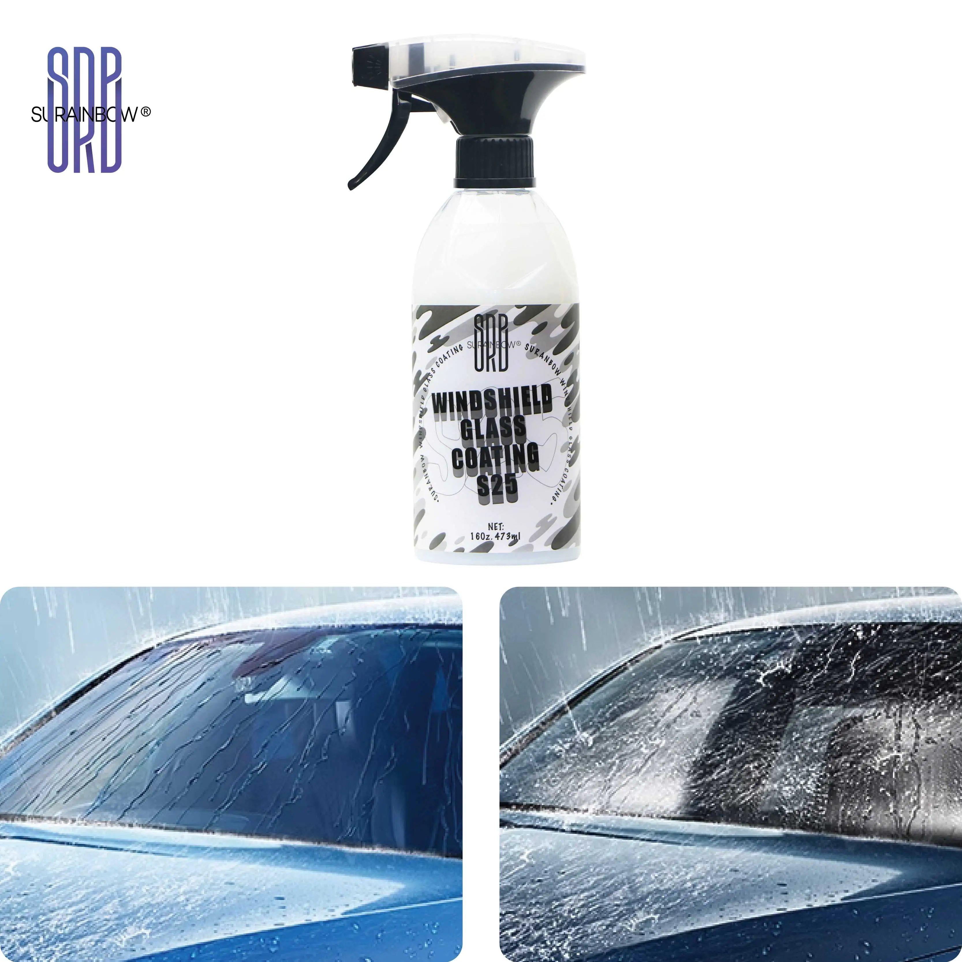 Glass Coating Coat Protectant- Hydrophobic Automotive Rain Repellant,Long-Lasting and Durable Coating,Quick and Easy Application
