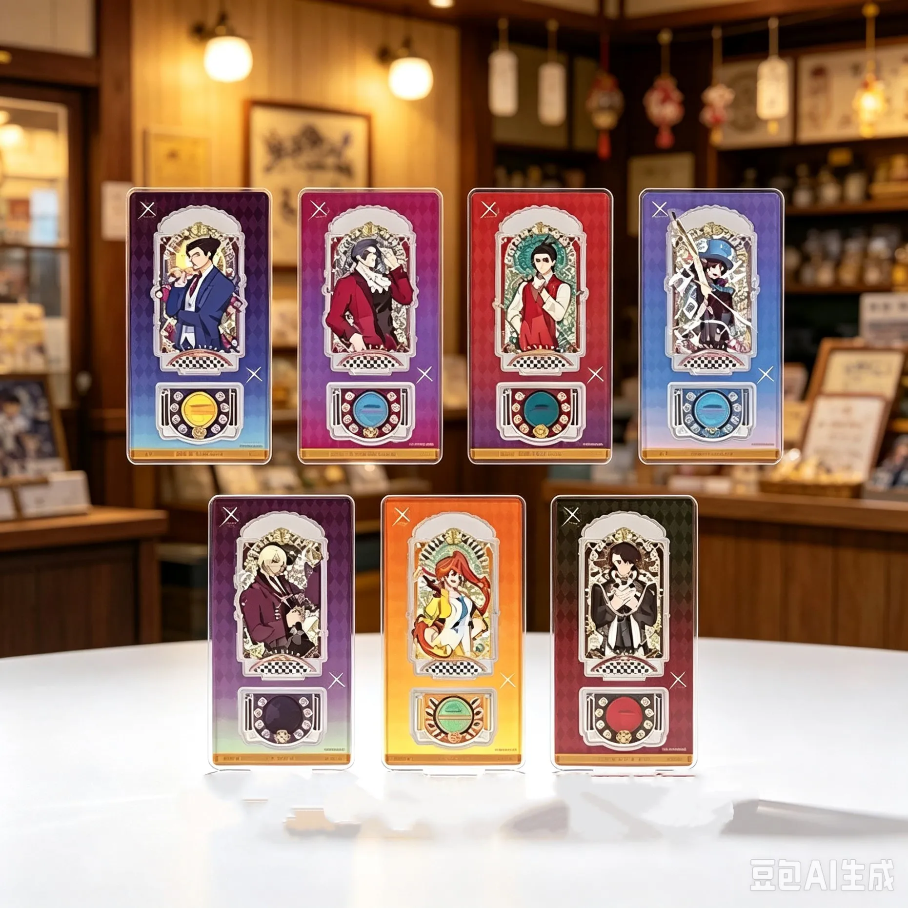 High Pixel HOT 15cm Anime Ace Attorney Acrylic Stand Modlel Desktop Decoration Game Collectible Ornament Gift For Fans Keychain