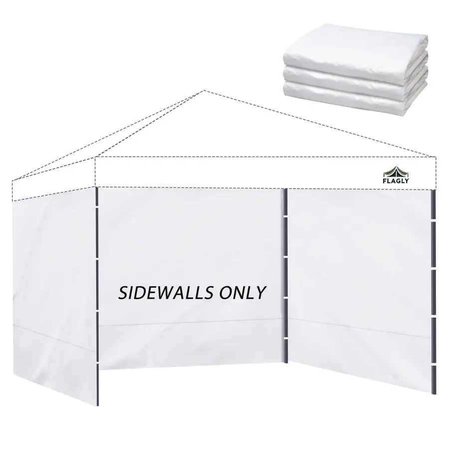 

Canopy Sidewalls for 10x10 Pop Up Canopy Tent, 300D Waterproof Material for Outdoor Events, Vendor Booths, and Privacy Sidewalls