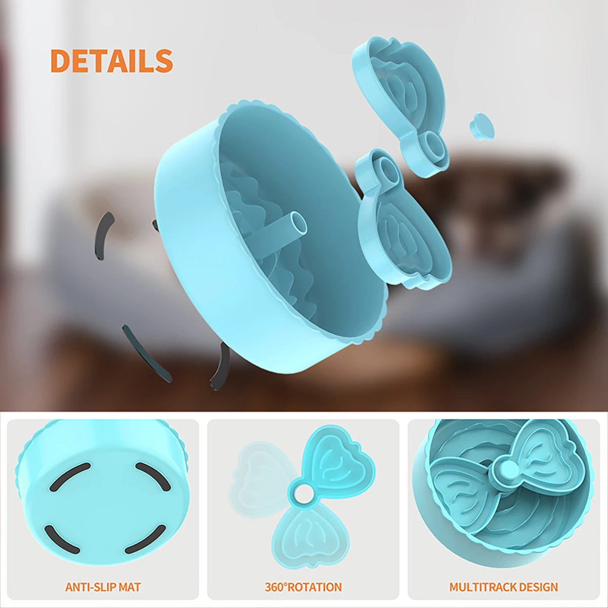 Slow Feeder Dog Bowls Dishes Bloat Stop Puppy Food Water Bowl for Dog Cat Non Slip Slow Eating Puzzle Maze Fun Pet Feeding Bowl