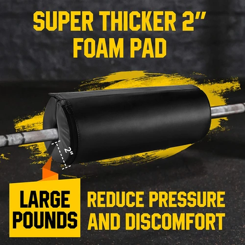 Imagen 2 del producto Almohadilla de barra para prensa de banco, empuje de cadera, levantamiento de pesas, tablero mejorado, prensa con almohadilla de espuma de cuero de espesor antideslizante de 2 pulgadas