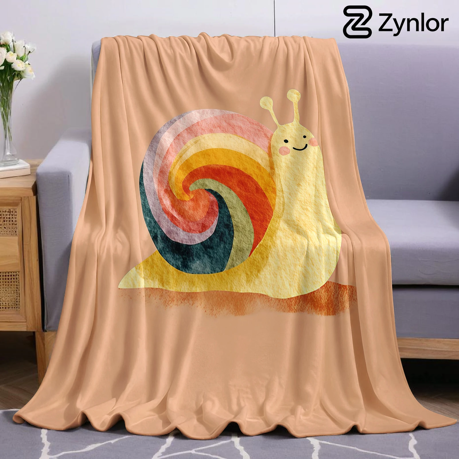 Color Snail Ultra Soft Sherpa Fleece Blanket Fluffy Warm Halloween Cozy Throw for Sofa Couch Bedroom Gift All season