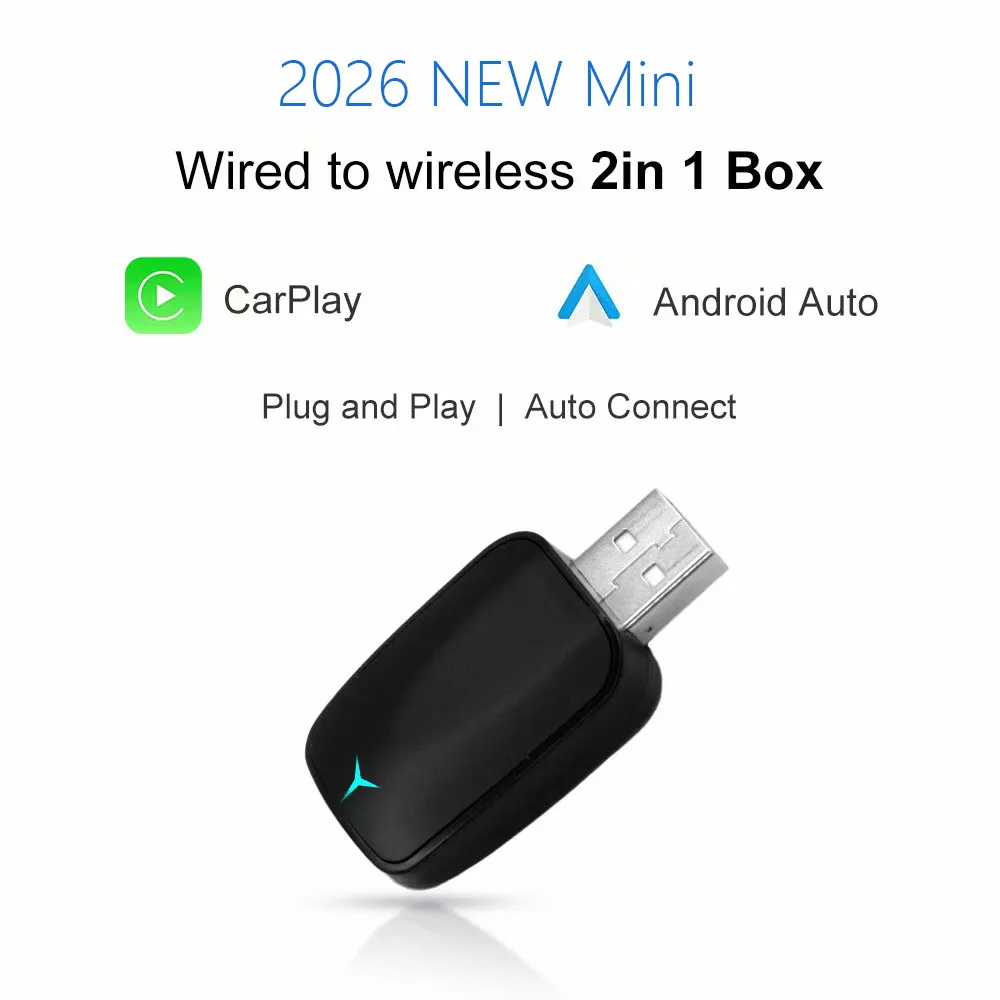 

2026 Mini Box Wireless CarPlay Android Auto Wireless Adapter Smart Plug and play Connect Universal for Nissan Wireless Adapter