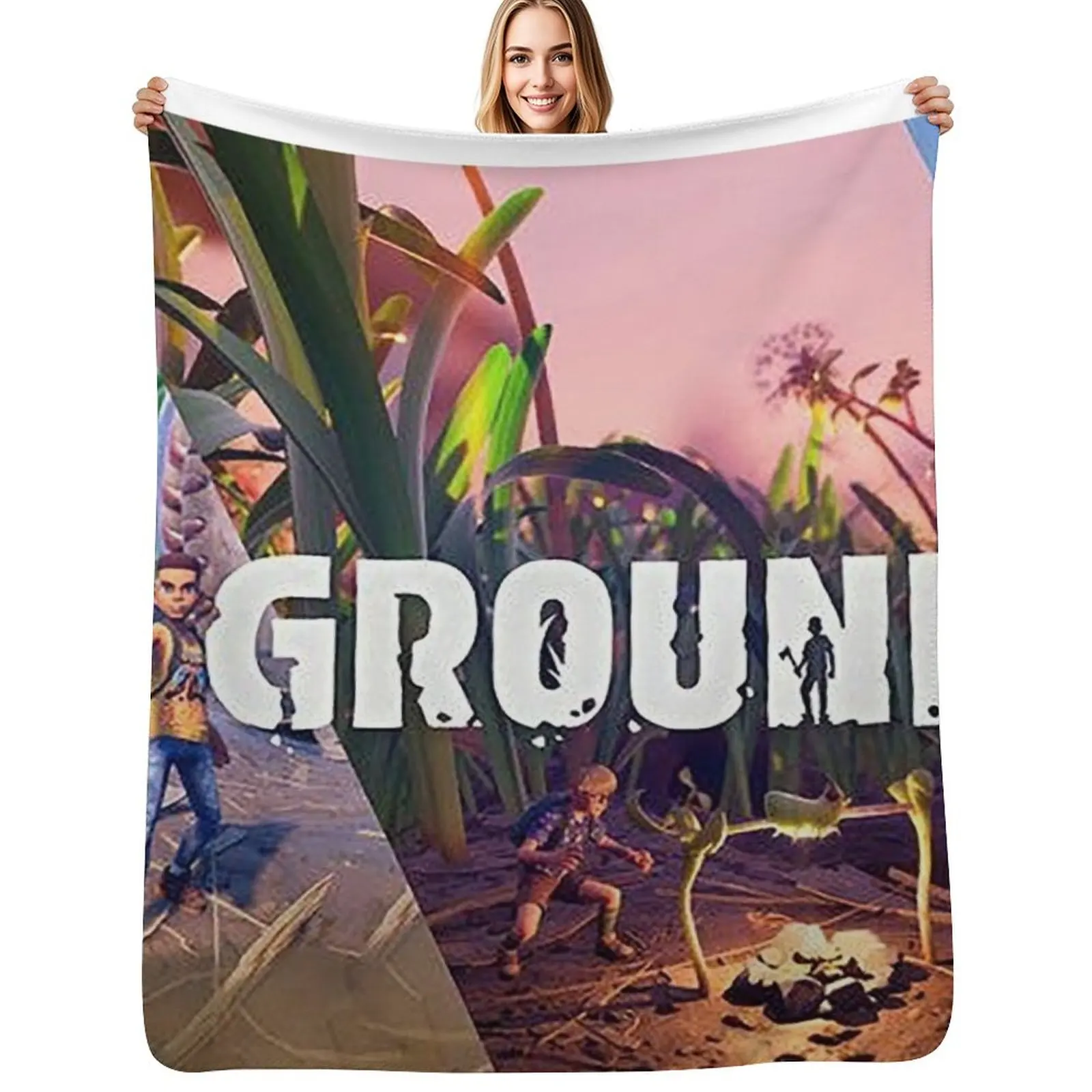 

Grounded Throw Blanket Loose manga Bed linens for sofa Blankets