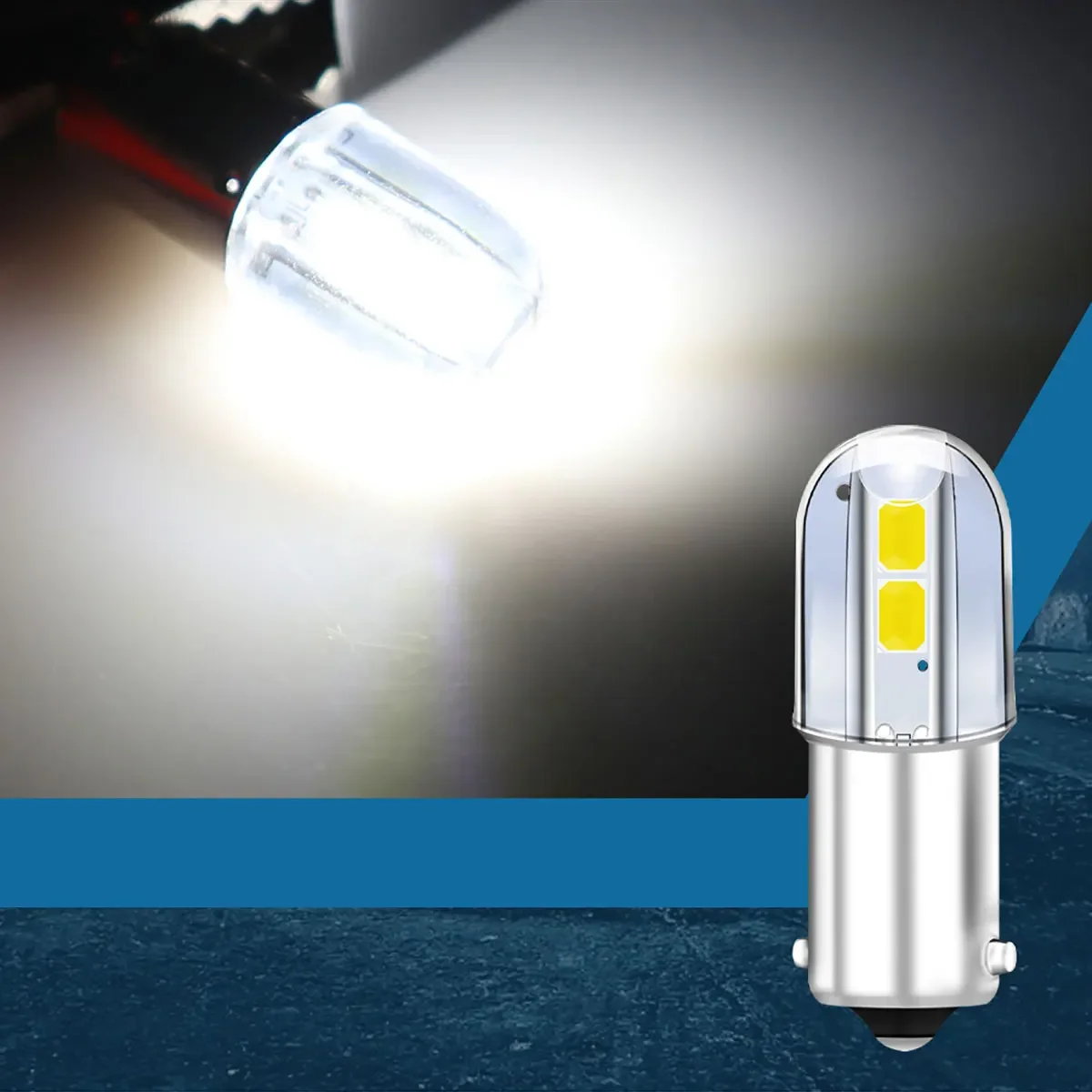 TCYATO E10 screw-type indicator light, automotive LED instrument light, BA9S automotive LED bulb, bayonet bulb