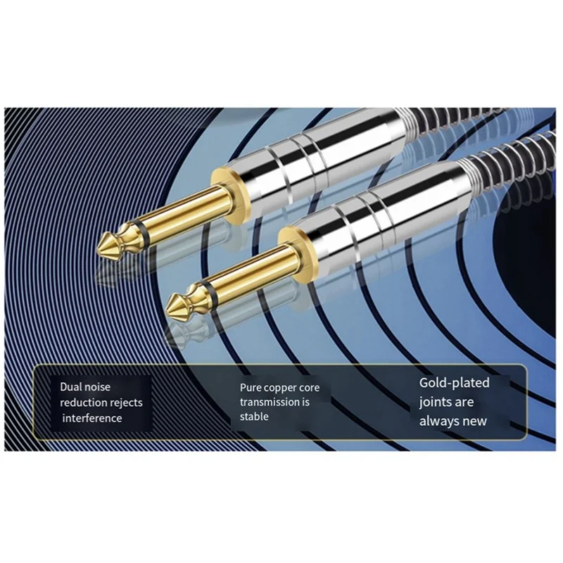 

A42Z-2M Audio Cable Dual 6.5 To 2RCA Audio Cable OFC 6.5Mm To Double Lotus Audio Cable 2 Pairs Of 2 6.5 To RCA Console Cable
