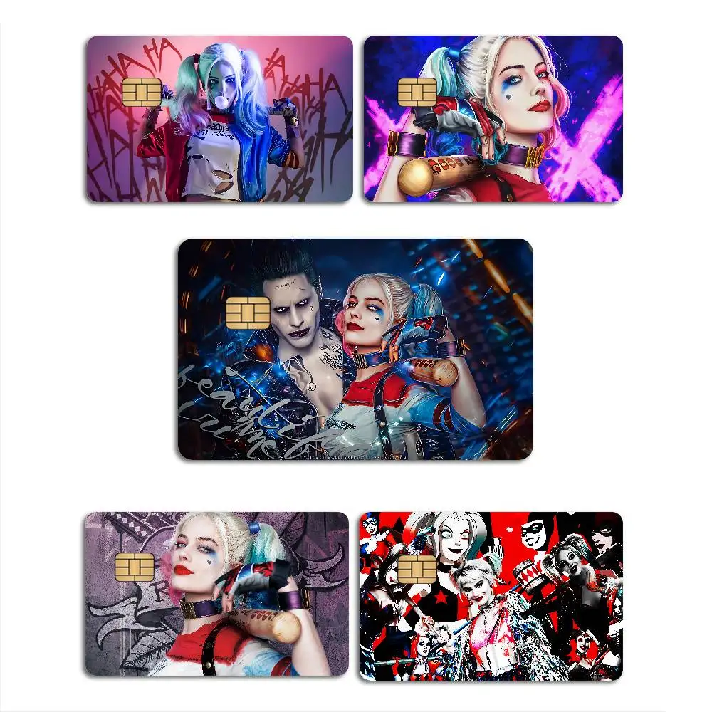 H-HarleyS COOL Q-QuinnS Anime Spend Or Save Funny Shell On Off Ultra Thin No Fade Sticker Skin Cover Film For Debit Credit Card