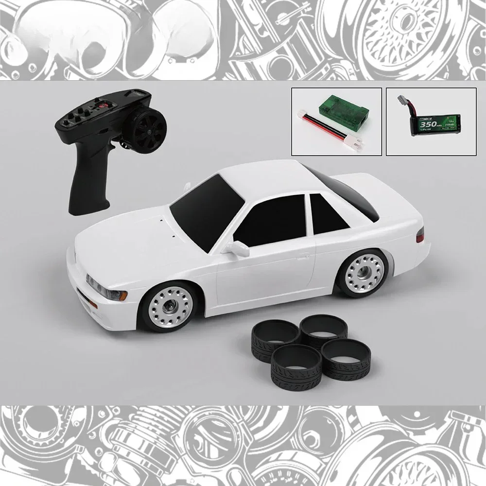 SmCpBM Racing BMHOBBY BMRX-FLD S13 RTR 1/28 2.4G RWD Mini Drift RC Car Gyro LED Light Rear Wheel Drive Racing Frame Vehicles Mod