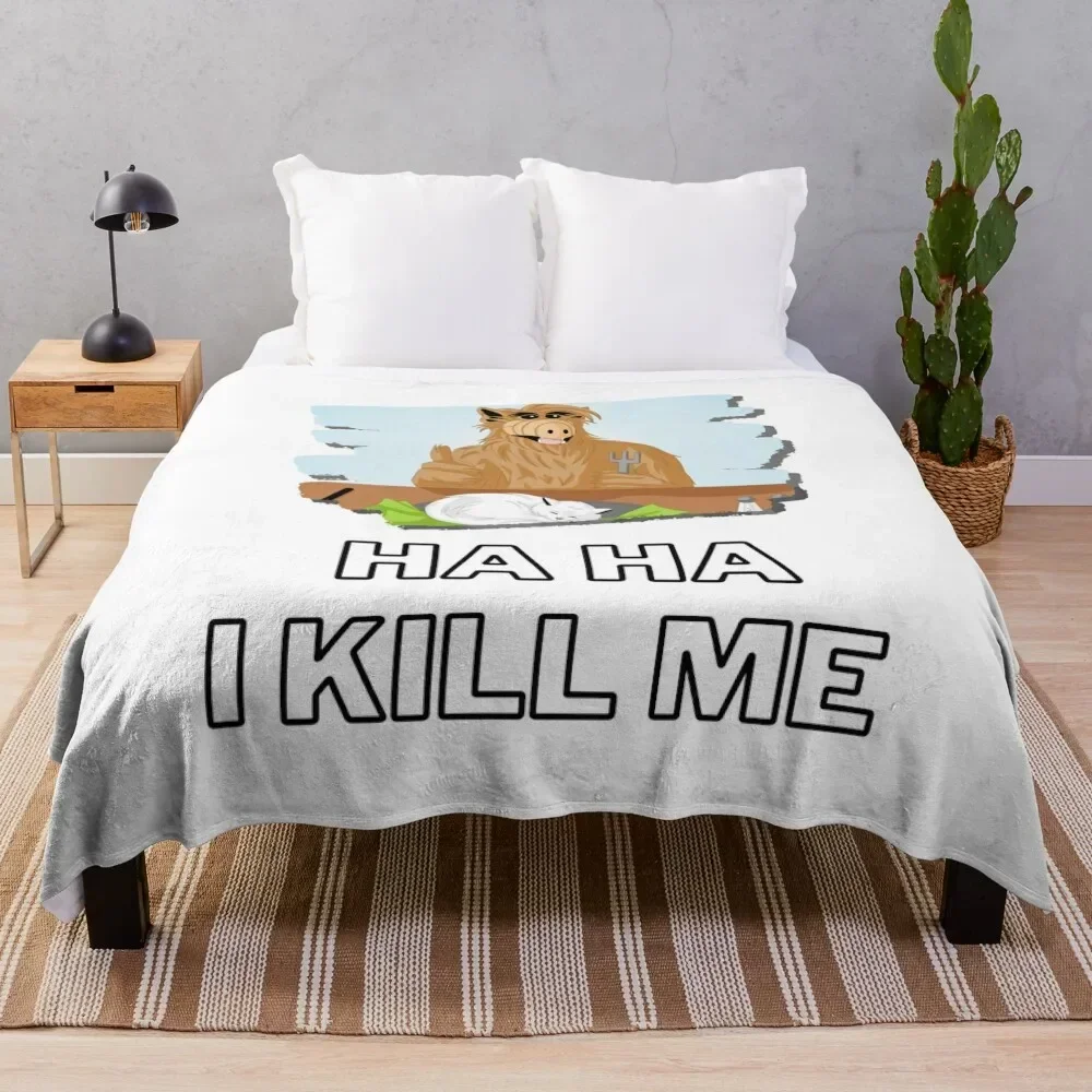 

Alf and his Catch phrase Throw Blanket Soft Big Camping Flannels Designers Blankets