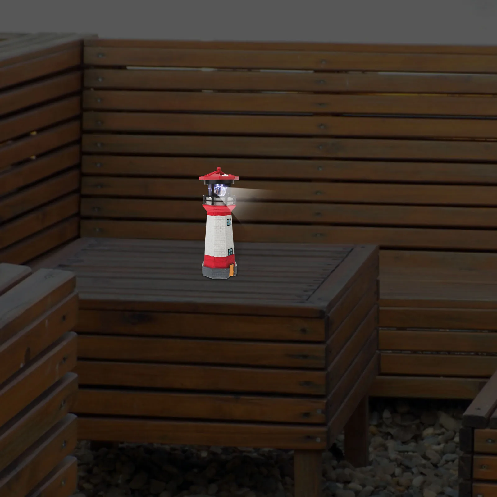 

Solar Lighthouse Resin Statue Outdoor Garden Lights Decorative Durable Weather Resistant Solar Powered Yard Adornment
