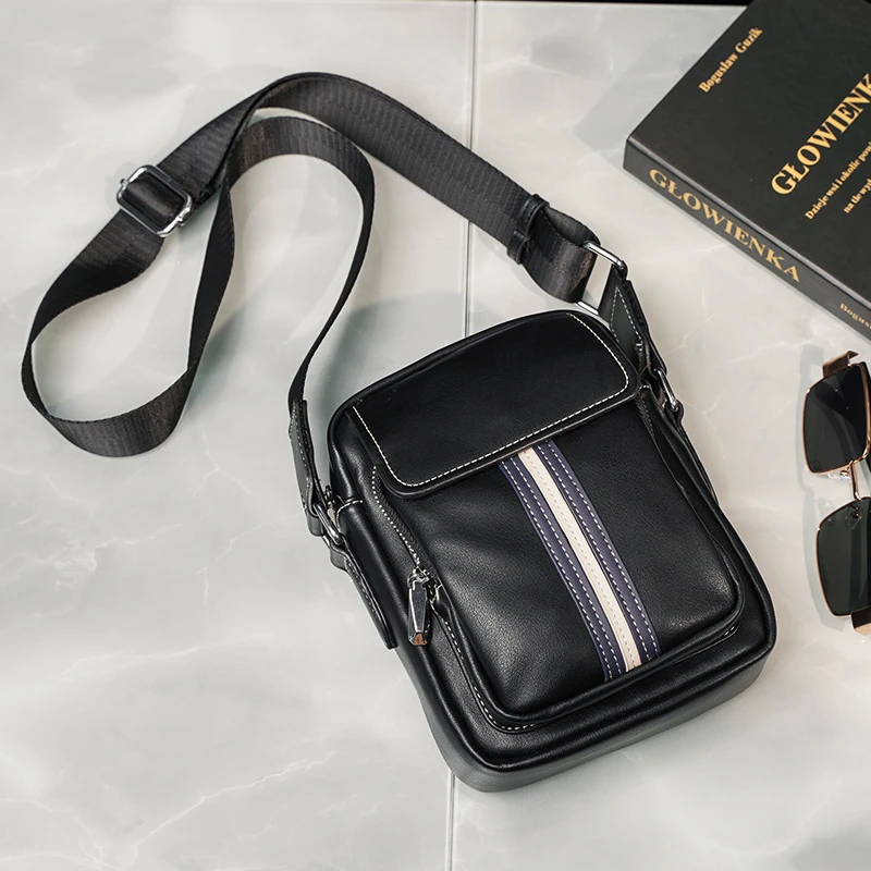 Mini Man Bag Fashion Men Shoulder Bags Leather Men Crossbody Bags Retro Side Bag