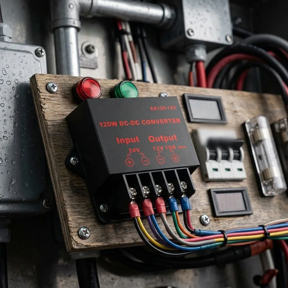 For Tight Engine Compartments DC Step Down Regulator 10A Power Supply Wide Input Voltage Range Over-voltage Protection