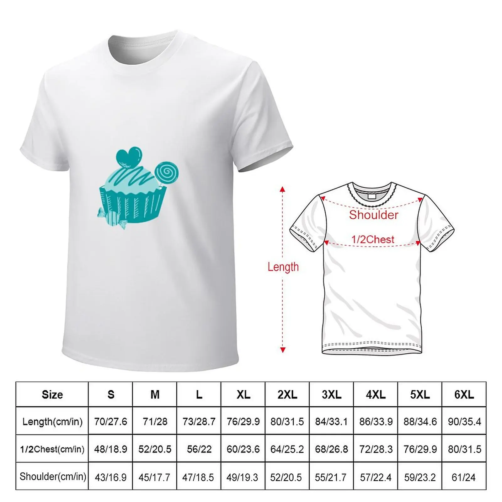 Candy Fall - Candies, lollipops and cupcakes (turquoise) T-Shirt blanks anime summer tops for a boy mens workout shirts