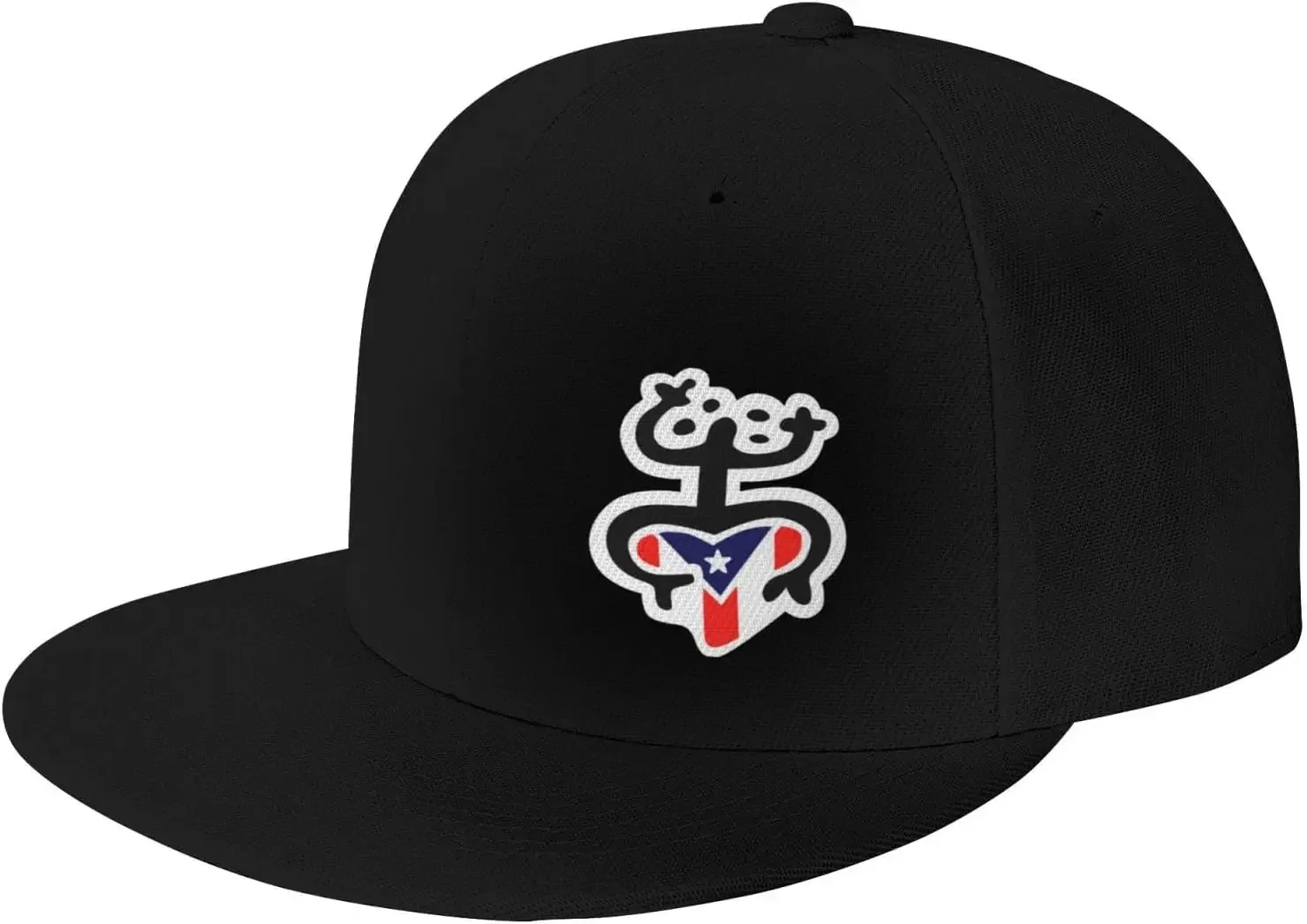 Puerto Rico Black & White Protest Flag Adult Hip Hop Hats Adjustable Snapback Cap For Men