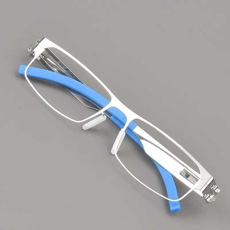 2024 Men Stainless Steel Glasses Square Frame Men Germany Brand Design Peter C Eyeglasses Ultralight Business Reading Spectacle