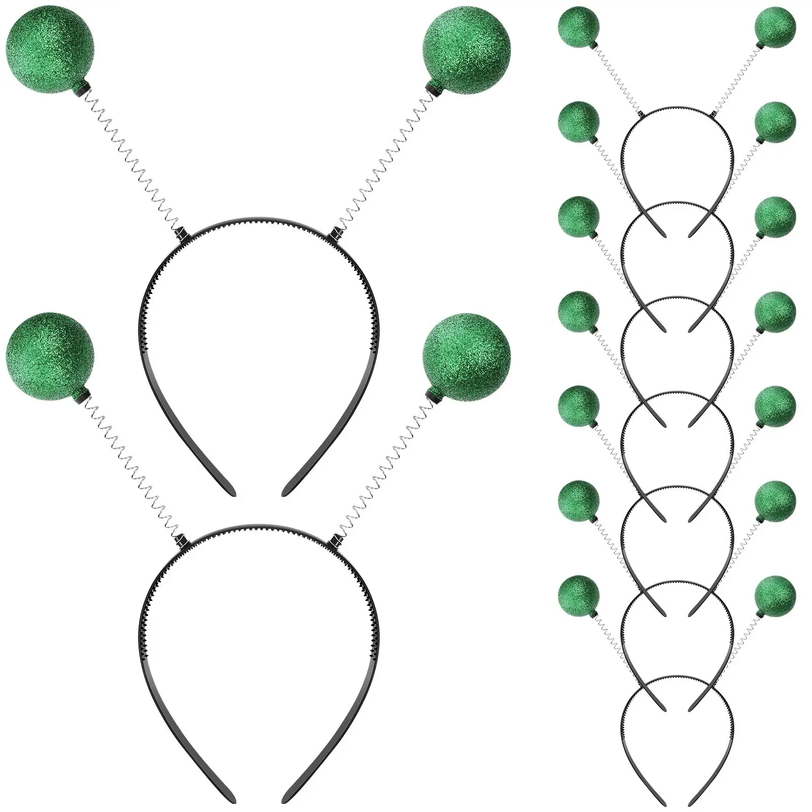 

9 Pcs Hair Hoops Foams Ball Design Party Costume Headband Prop Headdress Props Carnival Costume Accessories Green