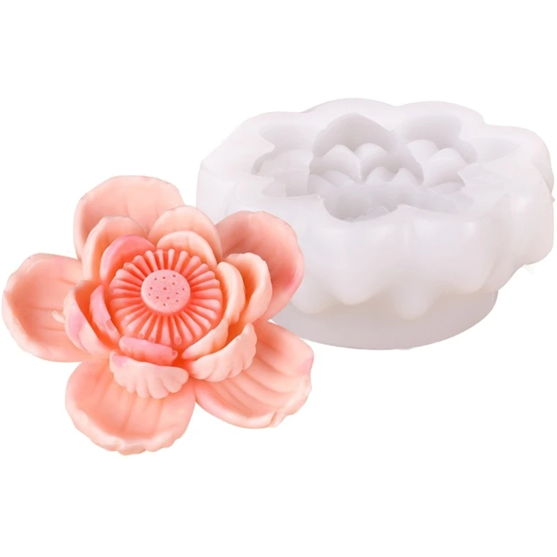 YQ Flexibele Siliconen Mal 3D Bloemvormige Wax Kaars Mallen Geurende Aromatherapie Maken Mold Handgemaakte Ornament Mold