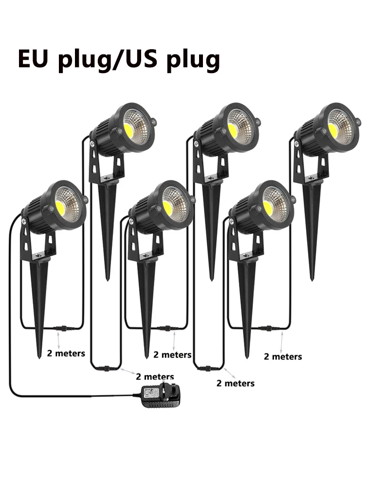 Outdoor Waterproof Low Voltage 6W 12W LED Garden Lights for Lawn Landscape Lighting Decorative Yard Patio Pathway Illumination