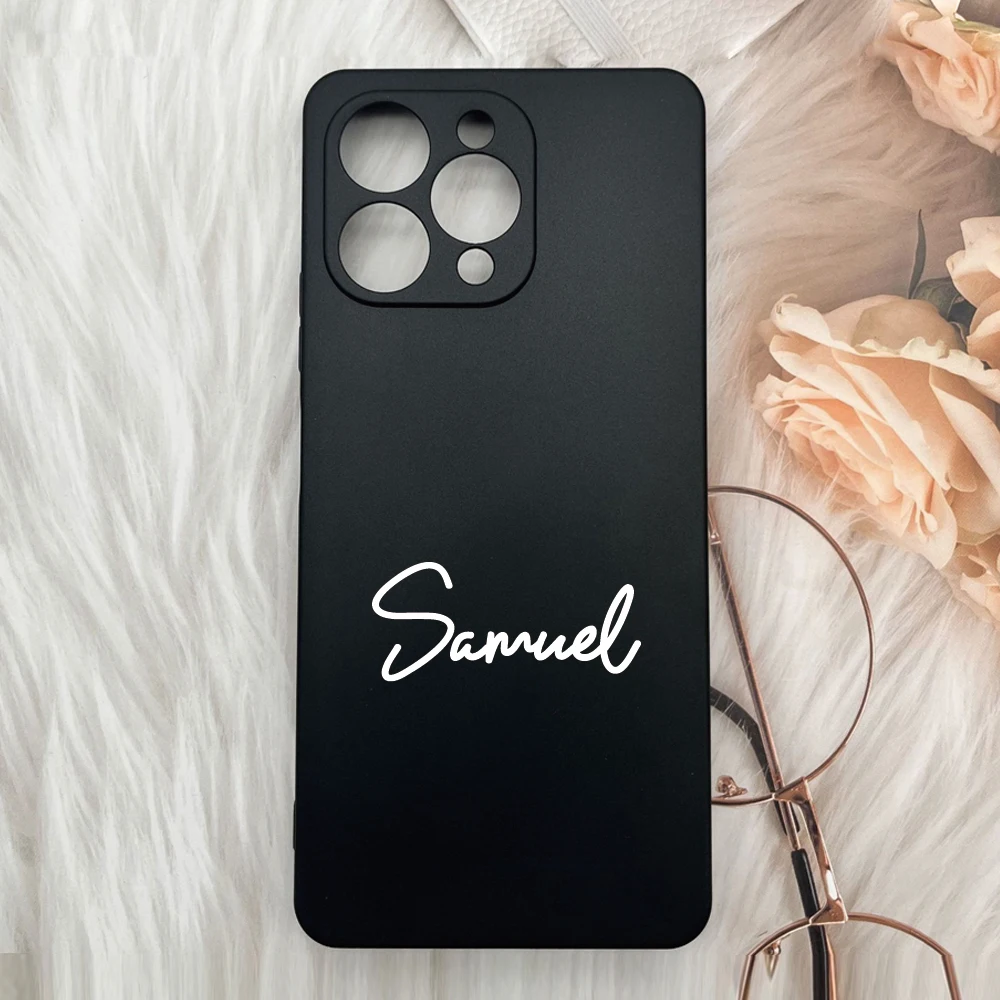 

For Doogee Note 58 Pro Personalised DIY Name Letter Customized Soft Phone Case For Doogee Note 58 Black TPU Silicone Back Cover