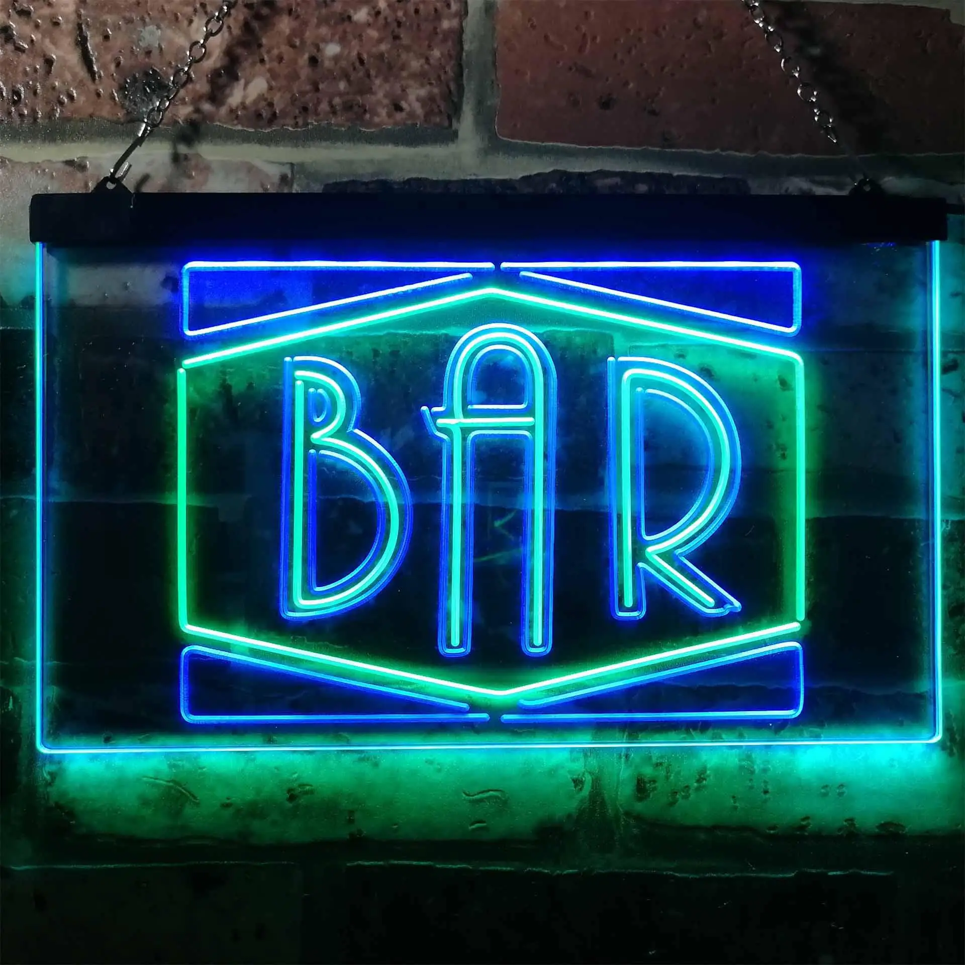 

Двухцветная светодиодная неоновая вывеска BAR Text Art st6-i3188
