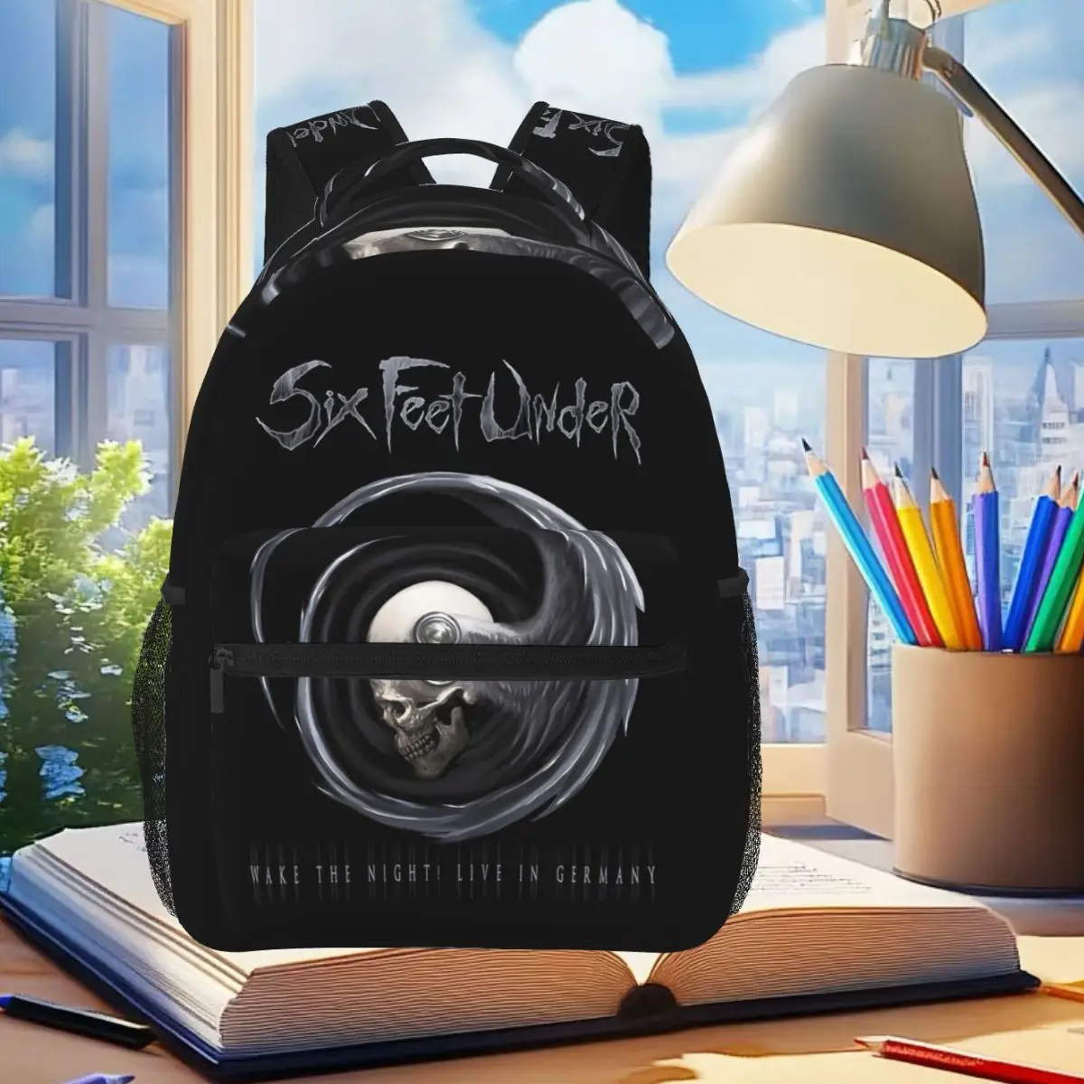 Band Six Feet Under Wake The Night Backpack Student Boys Girls BookBag Kids School Bag Computer Shoulder Bags for Men Women