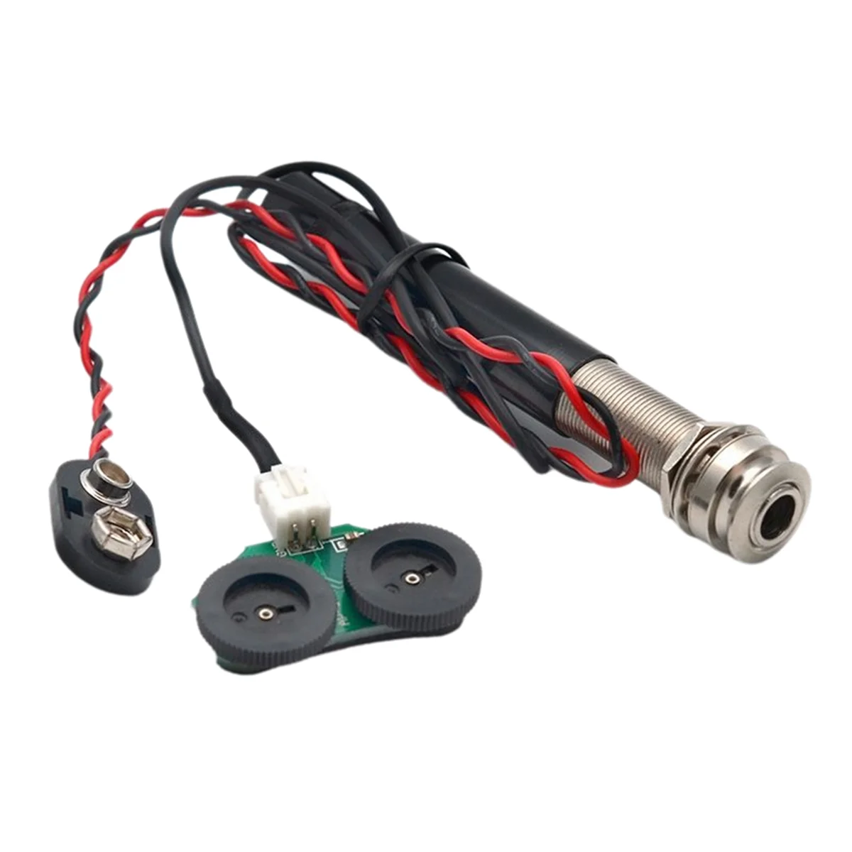 ABST Active Endpin Jack Preamp Piezo Pickup Kit Volume & Tone Control for Acoustic Classical Guitar Parts view 4