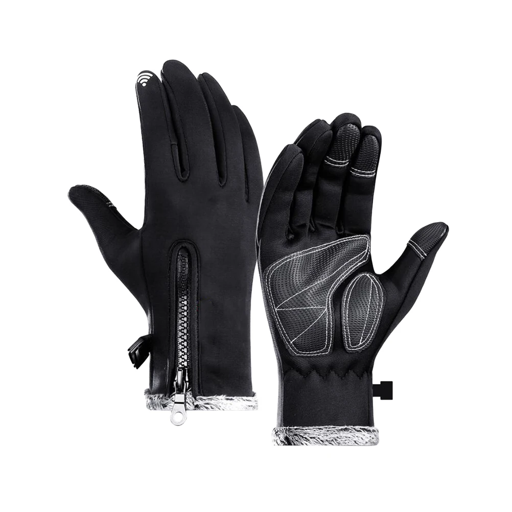 

Thicken Composite Material Gloves Black S Anti-Slip Touchscreen Waterproof Windproof Wear-Resistant for Cycling Hiking Sports