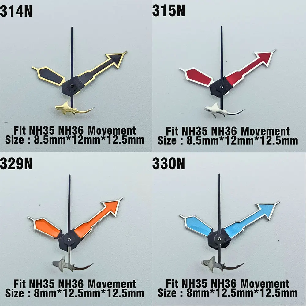 Watch hands NH Hands 35 36 Super Green glow in the dark hands Seconds Watch accessories for NH movement 35 36 assembly