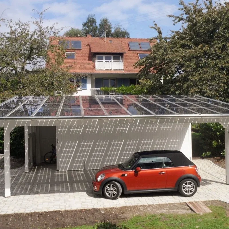 2 parking space 5kw carport solar system for home